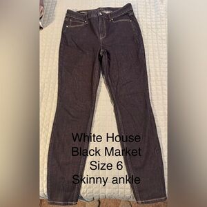 White House Black Market Black Skinny Ankle Jeans
